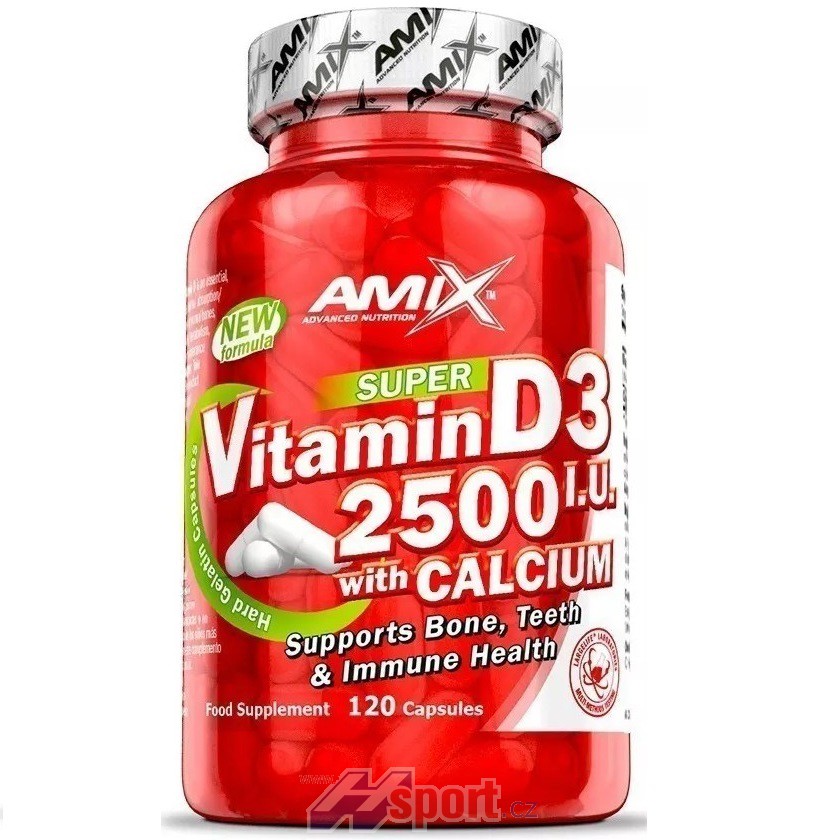 Amix Vitamin D3 2500 U.I. s vápníkem 120 cps