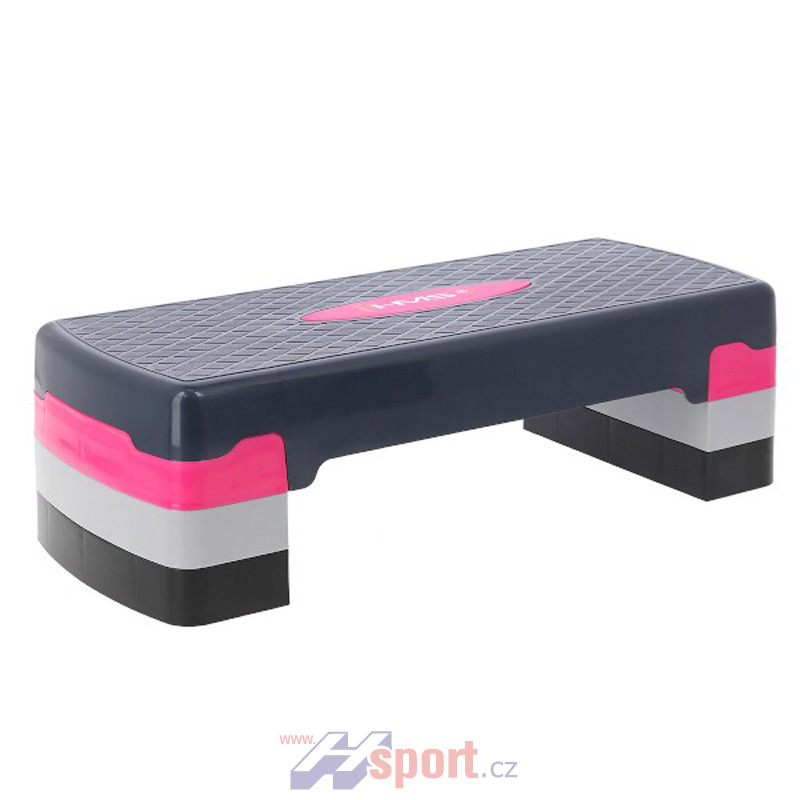 AS002 růžovo-šedý step na aerobic HMS