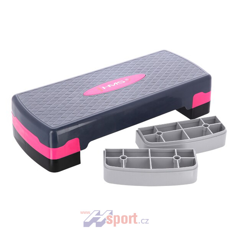AS002 růžovo-šedý step na aerobic HMS