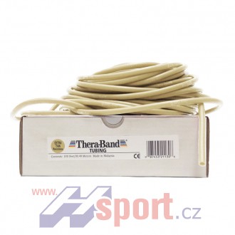 Guma na cvičení TheraBand Tubing 30,5 m béžová