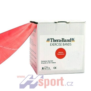 Posilovací guma TheraBand 45,5 m červená