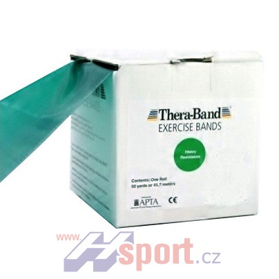 Posilovací guma TheraBand 45,5 m zelená