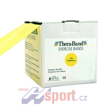 Posilovací guma TheraBand 45,5 m žlutá