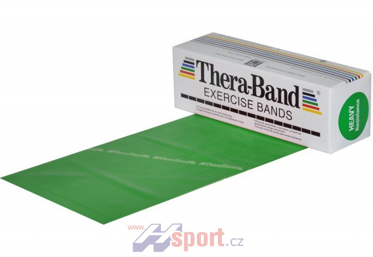 Posilovací guma TheraBand 5,5 m zelená